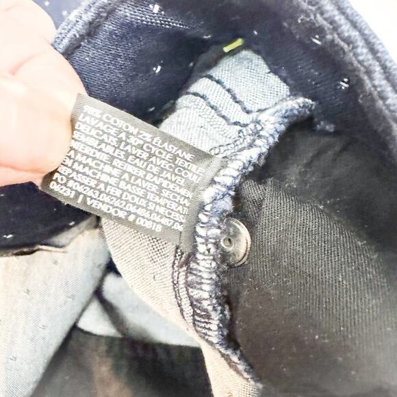 Club Monaco Printed Patterned Dark Wash Denim Jean Pants Size 4 - Picture 7 of 8